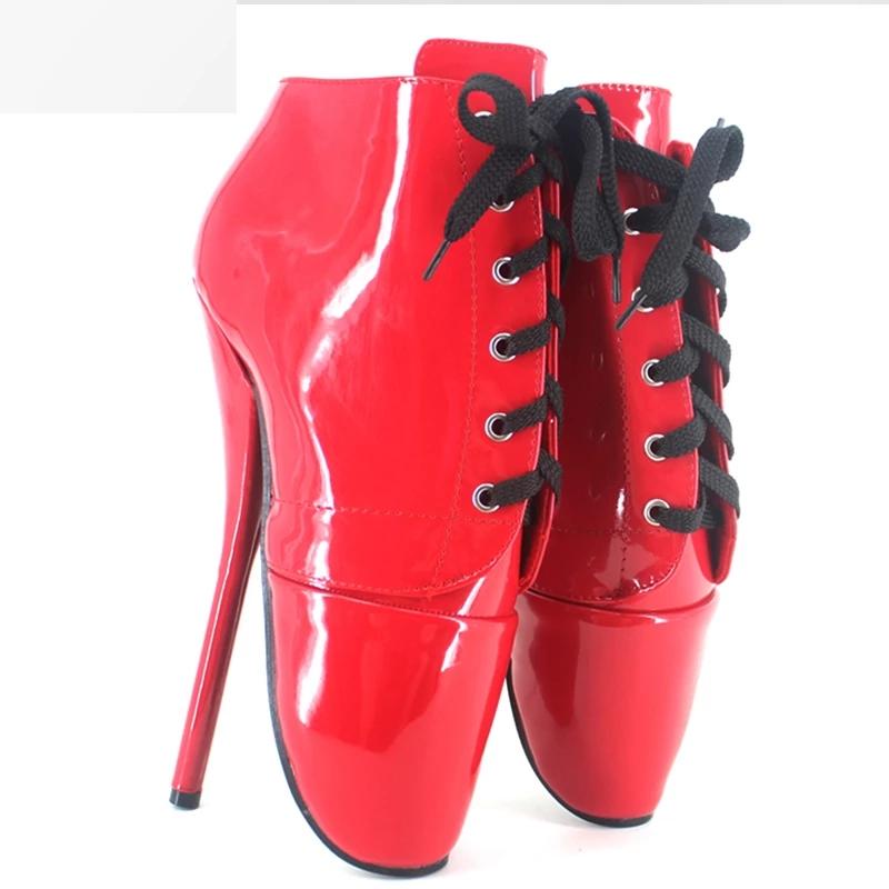 

JIALUOWEI туфли на очень высоком каблуке, большие балетки на высоком каблуке, лаковые туфли Queen Naght Club, пикантные 37 красный