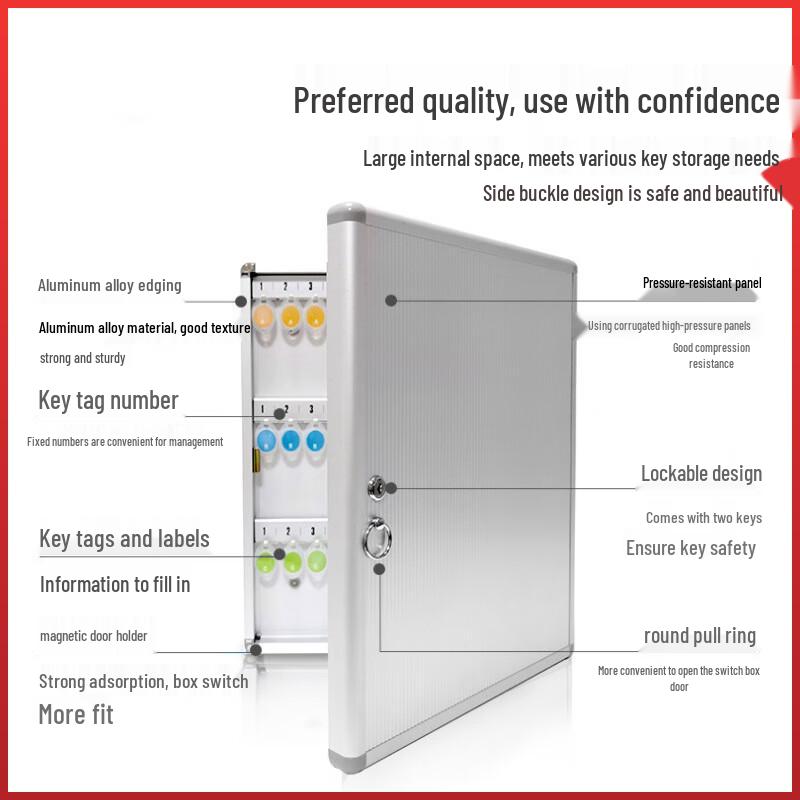 Junhui Wall-Mounted Aluminum Alloy Key Management Cabinet