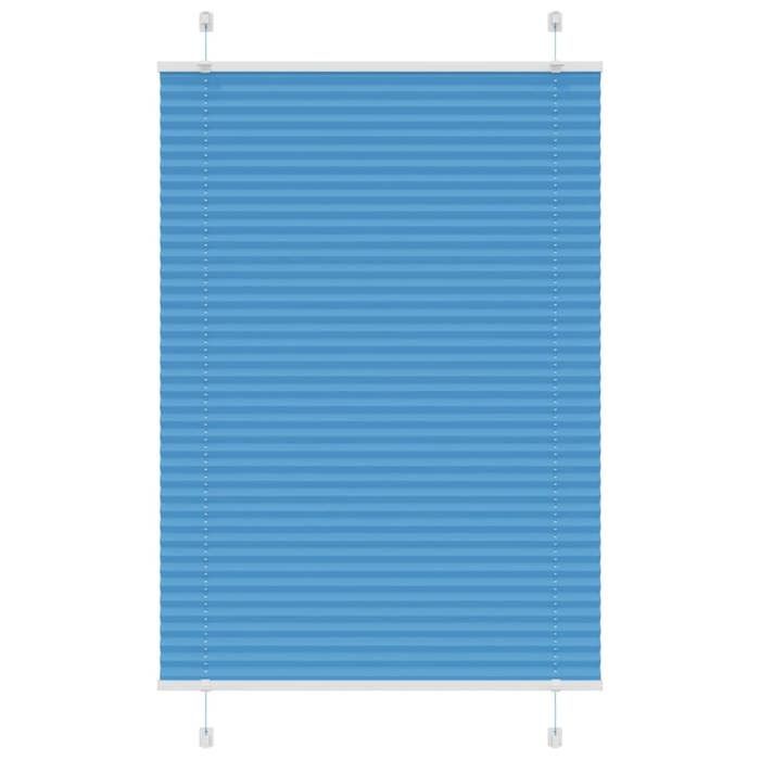VidaXL Store plissé bleu 80x100 cm largeur du tissu 79,4 cm polyester, store plissé de fenêtre, store accordéon, store 4015173