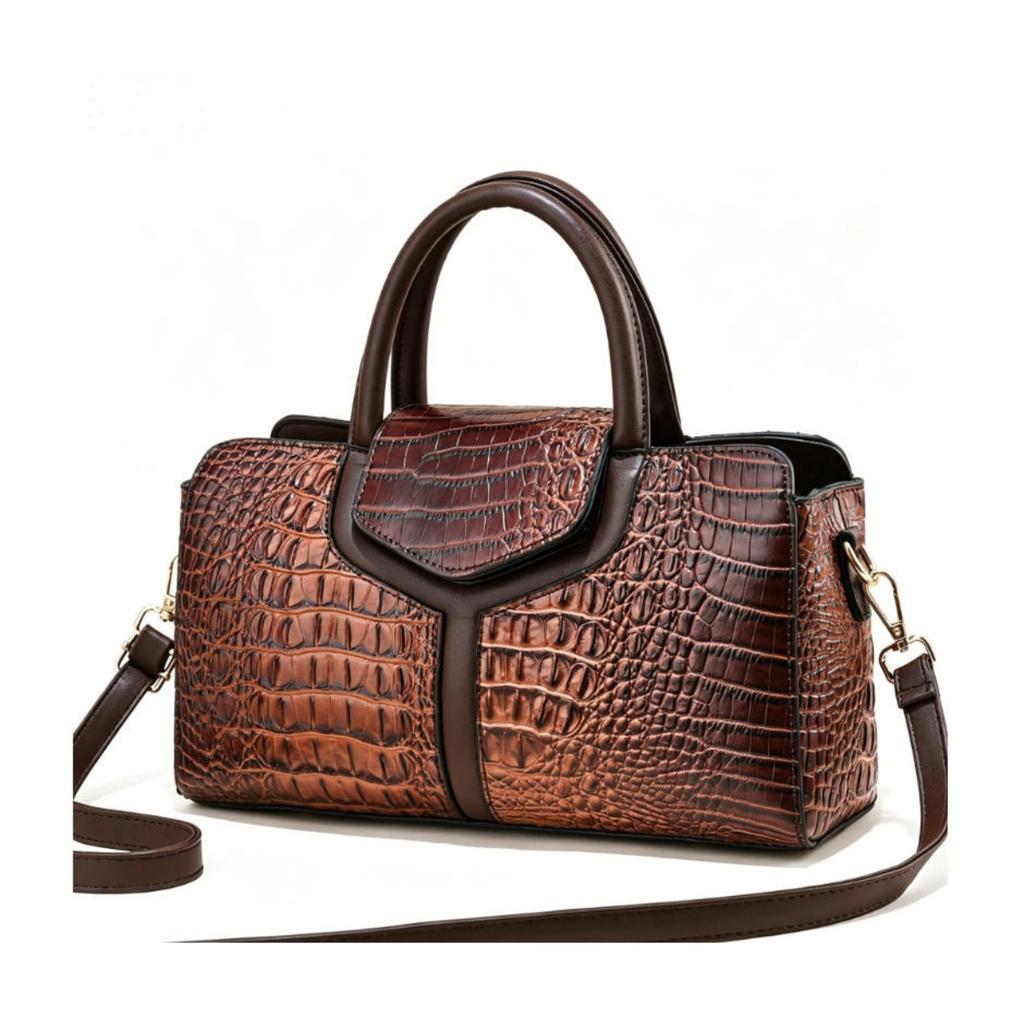Yeni Moda Timsah Desen Çanta Kadınlar için Büyük Kapasiteli Rahat Bir Omuz Crossbody Çanta