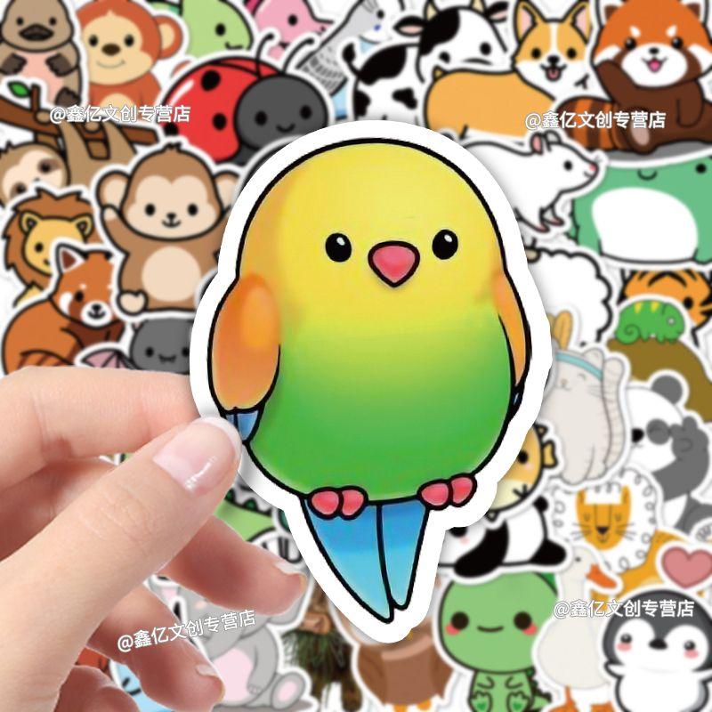 50 Stück kreative wasserdichte Tieraufkleber zum Dekorieren von Gepäck, Handyhüllen und anderen Gegenständen