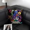 RRainbow FriendsS Cartoon Cushion Cover Natural Linen Organic Fabric DoubleSided Printing Sofa Home Decor Gift Pillow Case