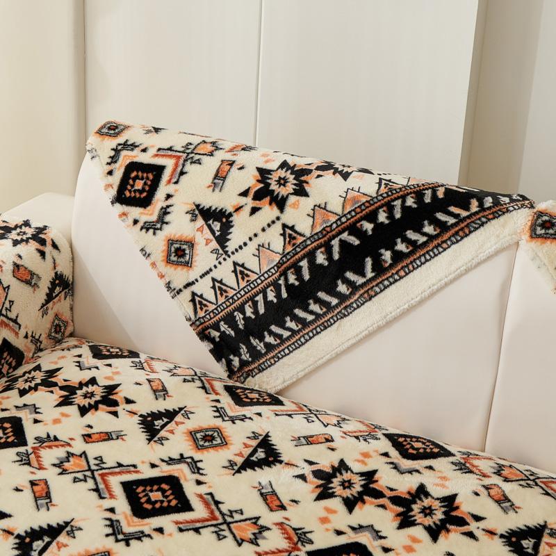 Thicken Plush Sofa Covers Non Slip Sofa Mat Winter Warm Washable Couch Slipcovers for Living Room Velvet Soft Sofa Towel