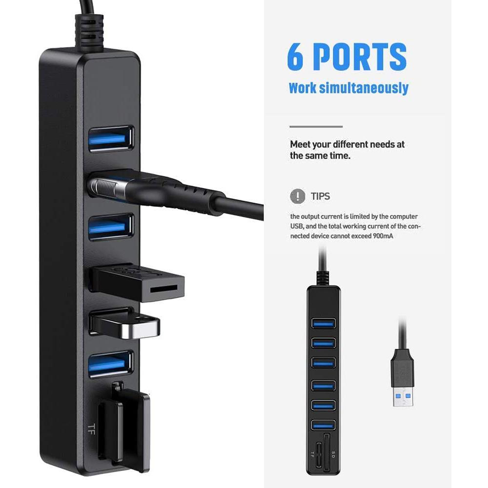 

USB-концентратор 8 в 1 USB 2.0-концентратор USB-адаптер для чтения карт OTG адаптер Поддержка SD TF высокоскоростная передача данных для ПК, ноутбука Macbook