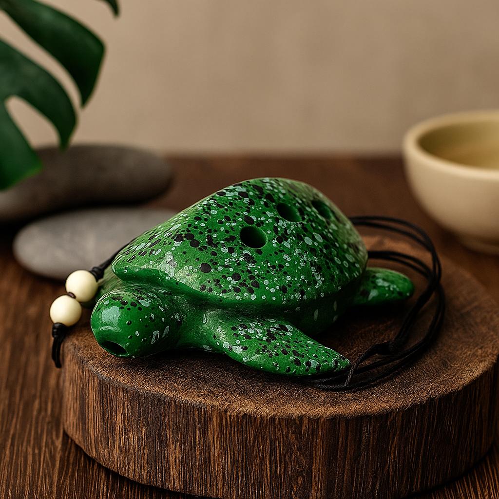 Ocarina Turtle-Shaped Ceramic