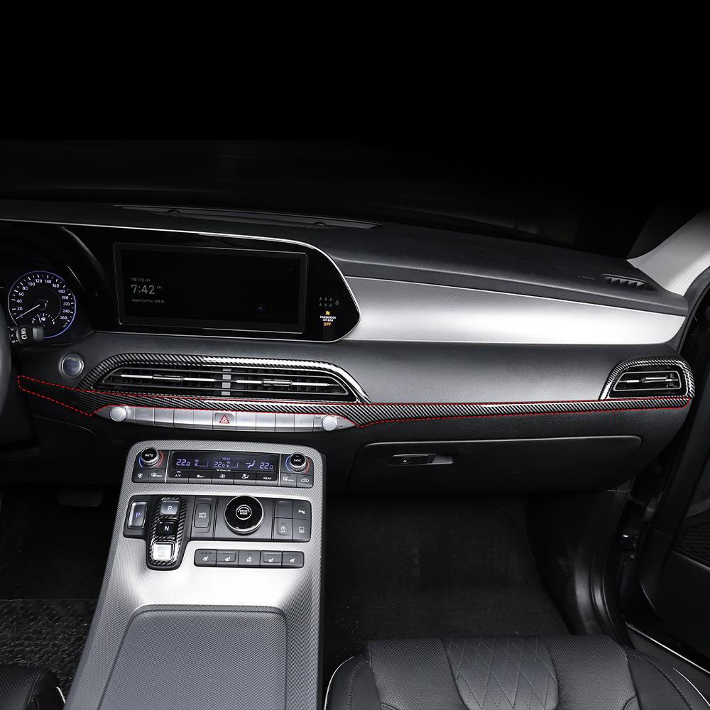 For Hyundai Palisade 2020-2026 Dashboard Middle Air Conditioner Vent Instrument Panel Cover Trim Interior Decor Accessories LHD
