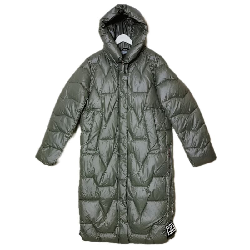 Export Exported To Russia Hooded Down Cotton Cold Protective Clothing Female Long Pure Color Minimalist Thickened Cotton Padded Coat Northeast Winter