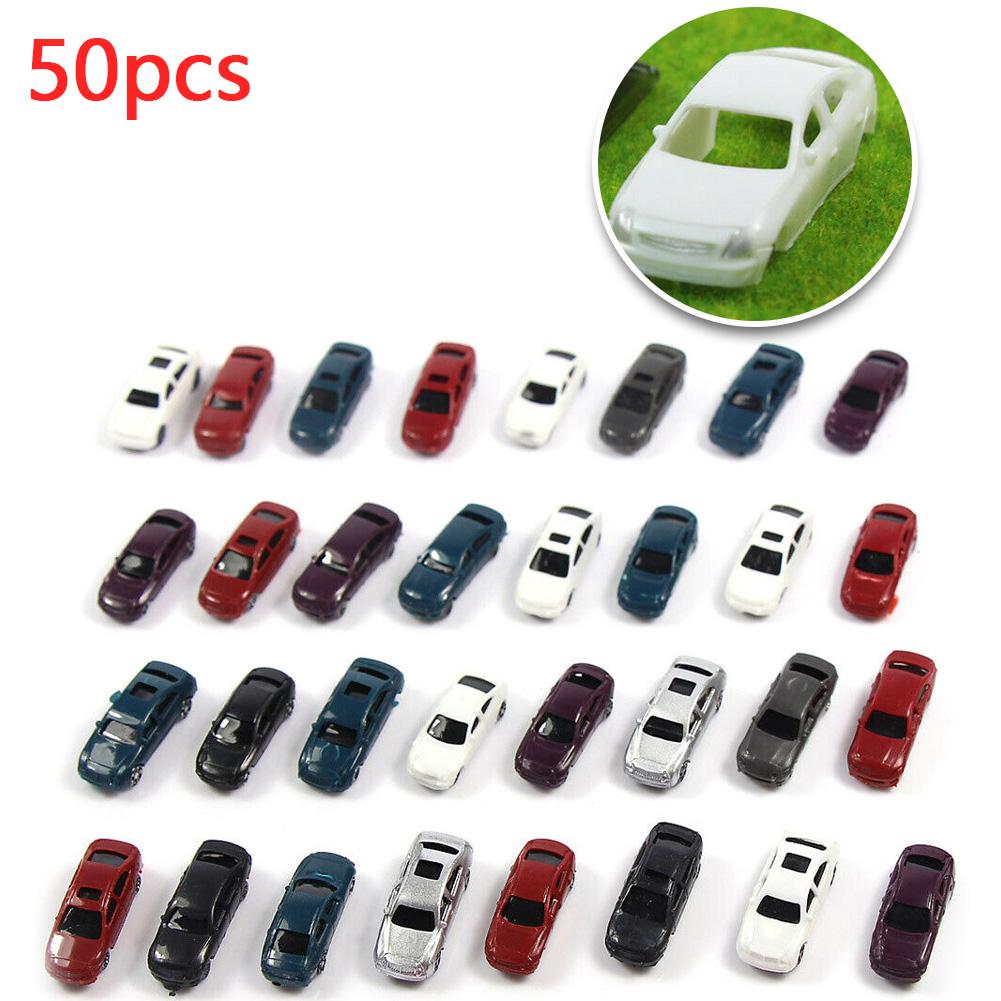 50-pcs Plastic Model Car 25x8x6mm Model Cars 1: 220 Building Train Layout Set Z For DIY Landscapes For Create A Natural Look