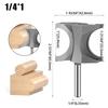 Semicircular Knife, Woodworking Positive Semicircular Knife, Arc Cutter Engraving Milling Cutter, Trimming Knife Fancy Knife 1/2 Handle 1/4 Handle