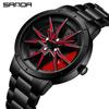 Sanda Meilleure Vente 1088 Montre pour Adolescent: Personnalisé, Cadran Rotatif 3D, Tendance, Quartz Étanche.