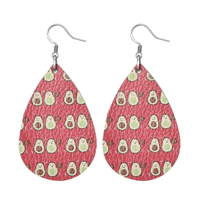 Fashion Leather Earrings Lightweight Faux Leather Leaf Earrings Teardrop Dangle Handmade For Women Girls Jewelry Wholesale