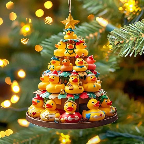 Christmas Pendant Duck Decor Holiday Party Favors Gift Festive Atmosphere Home Office Party Decorative Ornament