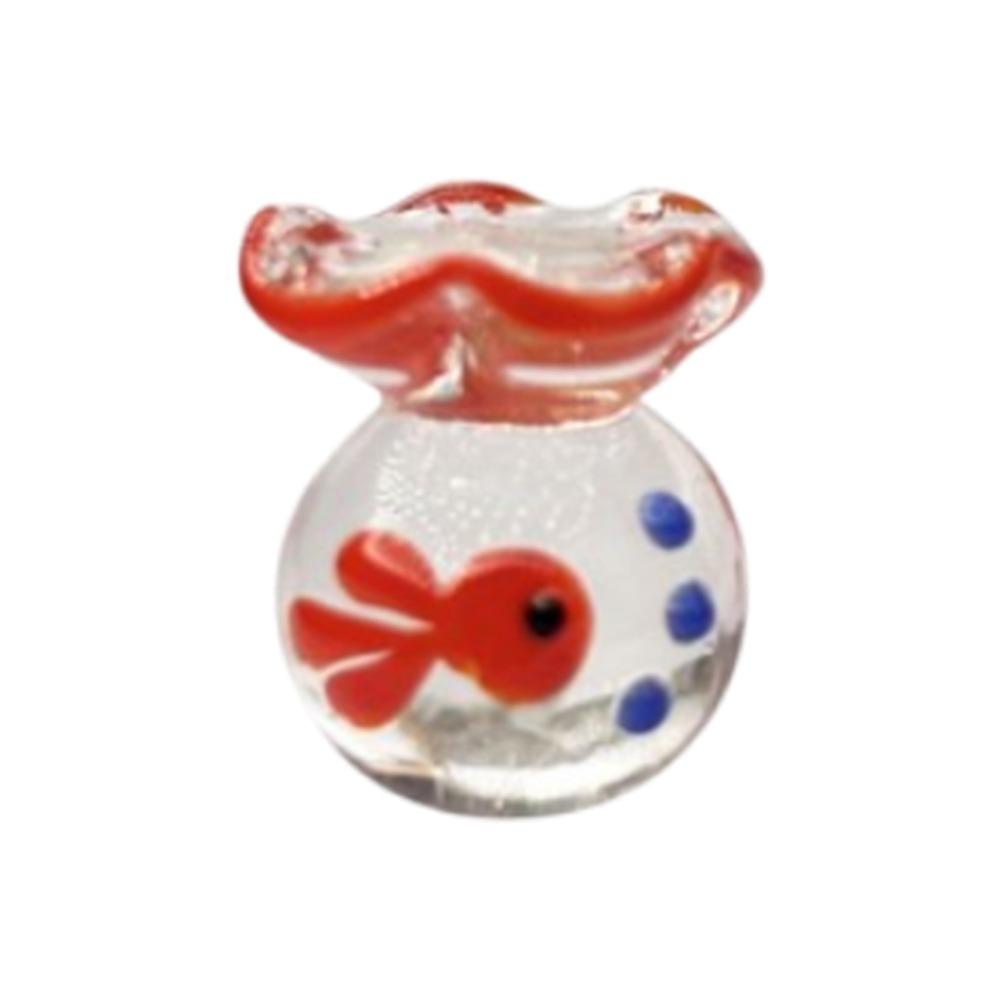 Handmade Mini Glass Fish Tank Cute Handcrafted Glass Fish Gift Aquarium Decoration  Home Ornament
