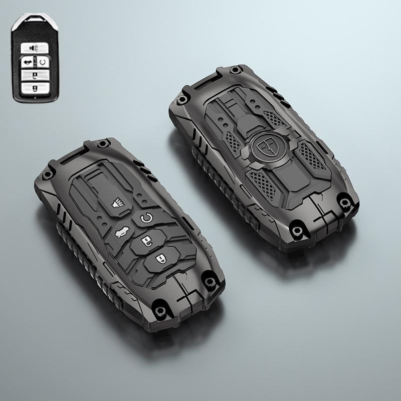 Zinc Alloy Car Remote Key Case Cover Shell Fob for Honda Vezel City Civic Jazz BRV BR-V HRV Protector Keychain Car Accessories