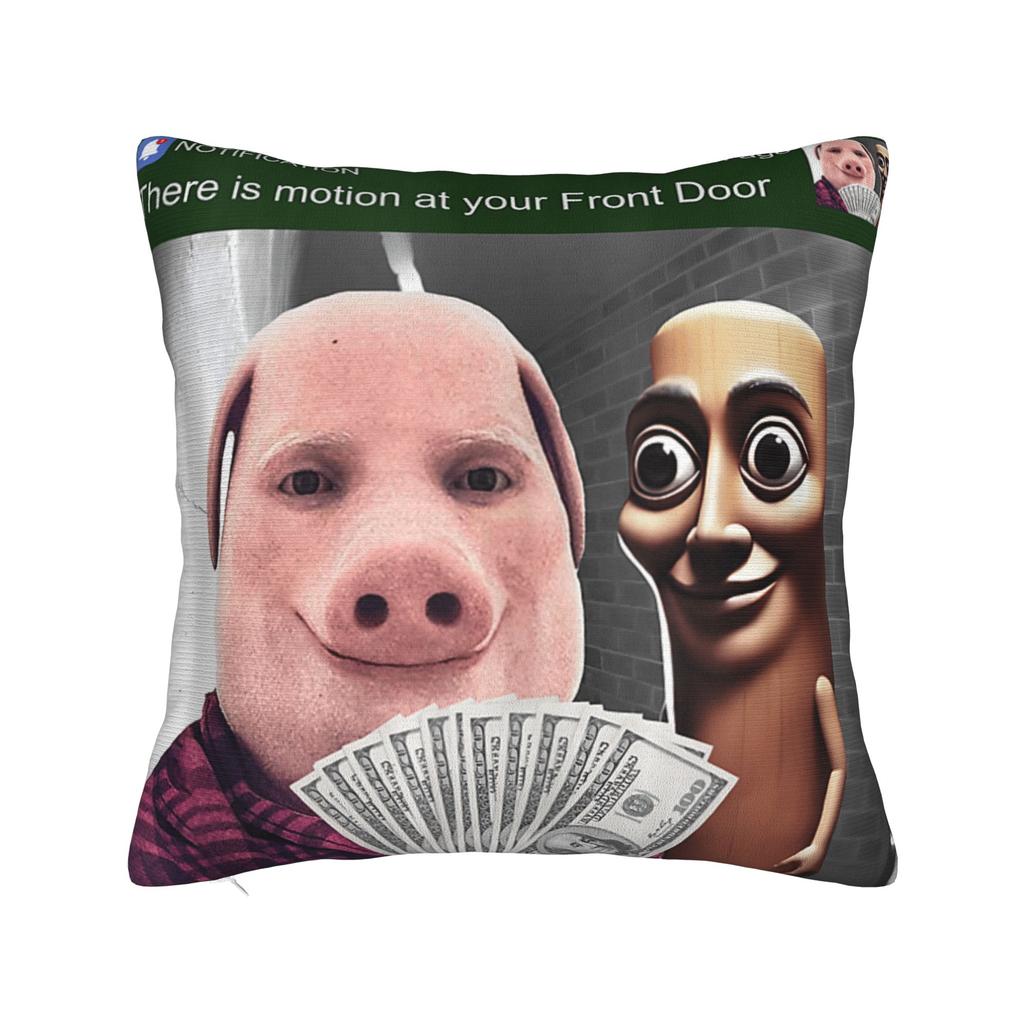 Tung Tung Tung Sahur chasing Tralalero Tralala Pillow Case Graphic Pillow Cover For Living Room Sofa Funny Pillowcases