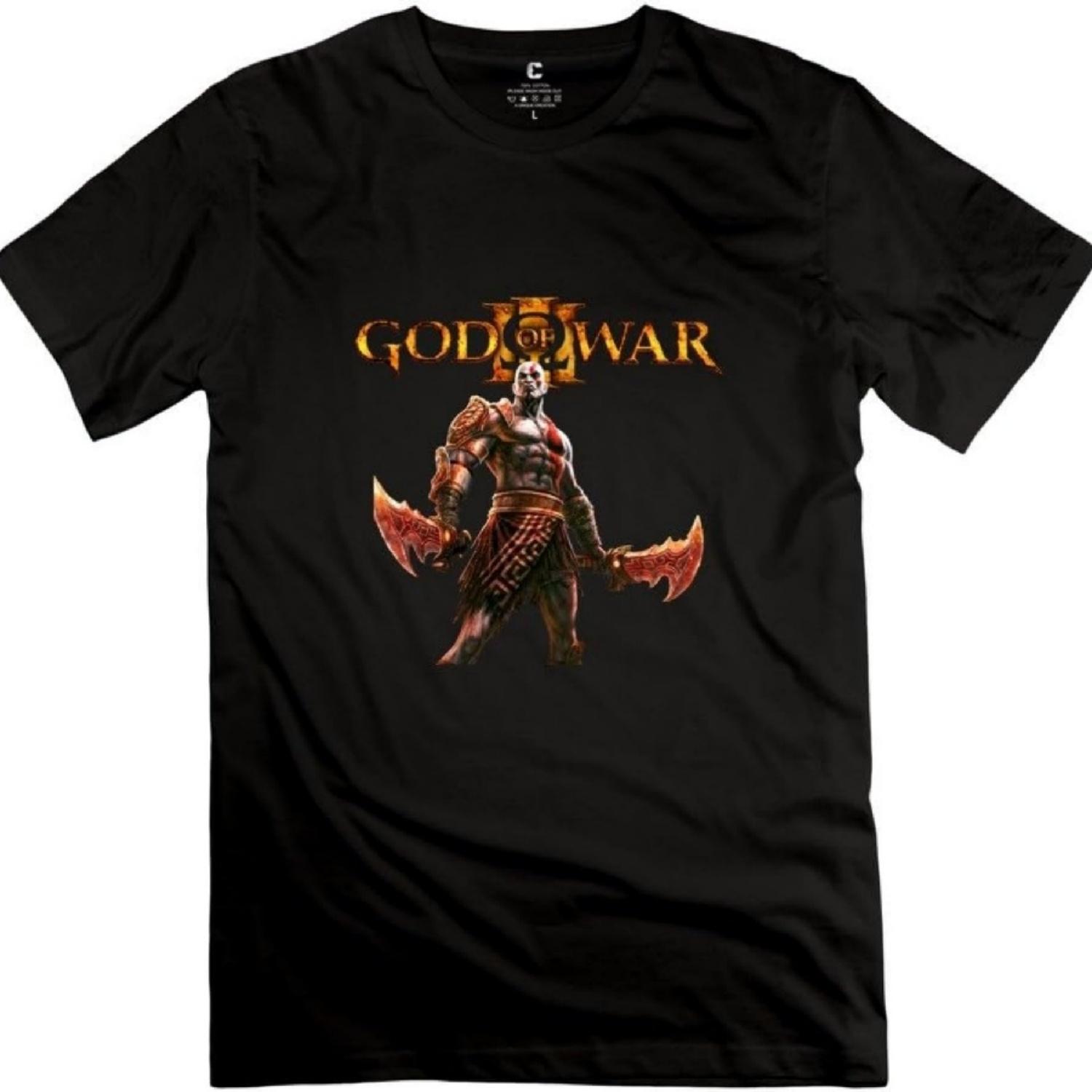 

Футболки AOPO с круглым вырезом God Of War для мужчин S чёрный