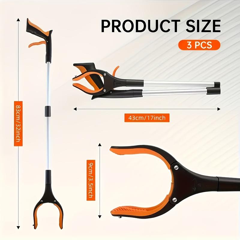 Grabber Reach Tool-foldable Reach Grabber Picking Tool, with 360° Rotating Jaws and Magnetic Tip, Upper Part Grabber for Garbage Pick-up