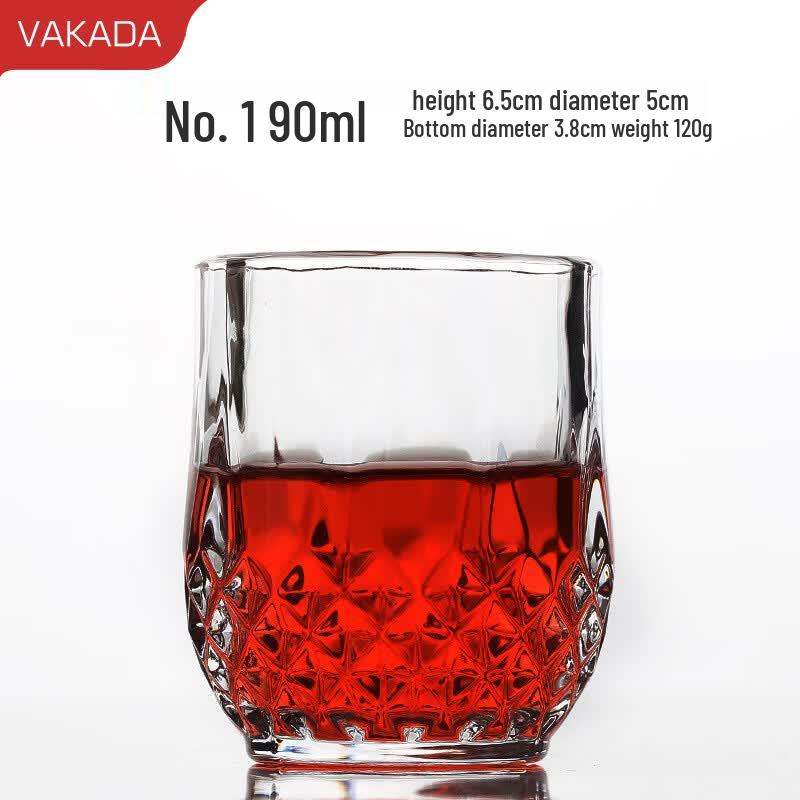 VAKADA Diamond Pattern Heat-Resistant Glass Cup