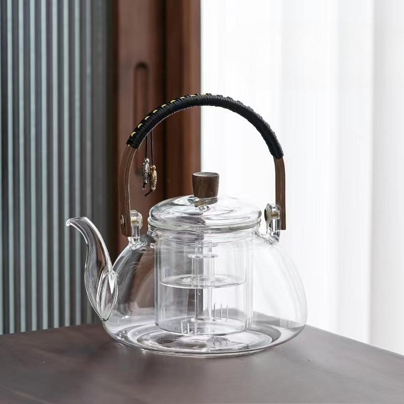 

Стеклянный подъемный горшок для варки на пару и приготовления пищи Интегрированный нагрев и приготовление Чайник для чая Офисный и бытовой чайный сервиз Электрический горшок Чайник