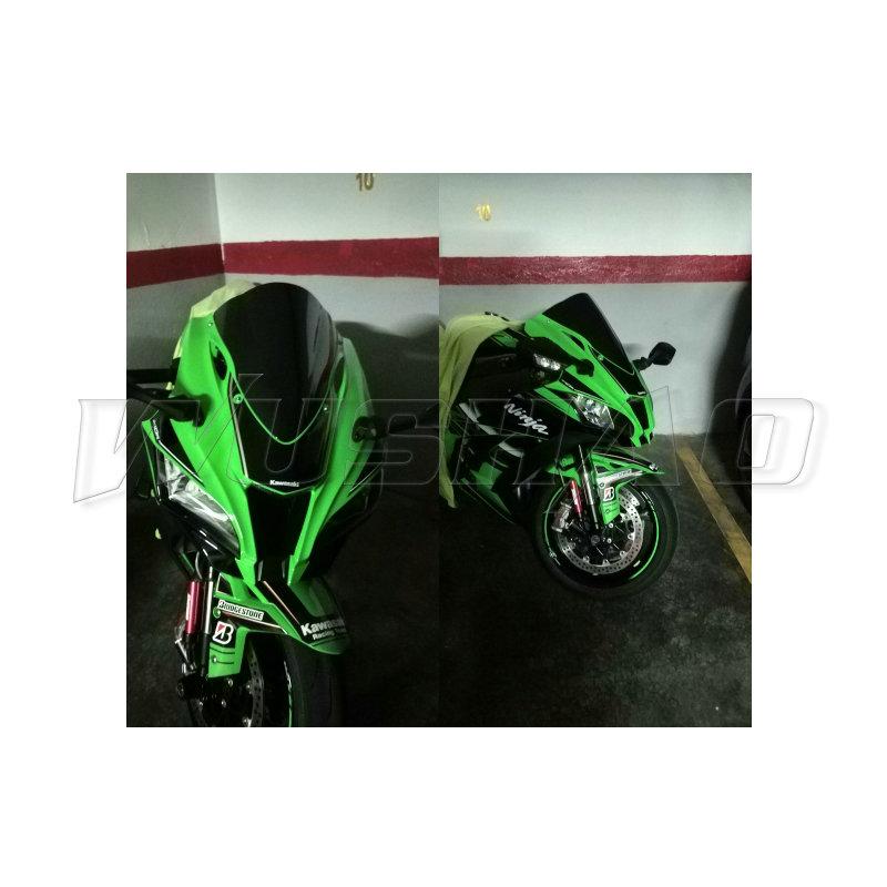 Motorcycle Double Bubble Windshield WindScreen Screen For 2016 2017 2018     Kawasaki Ninja ZX10R ZX-10R ZX 10R
