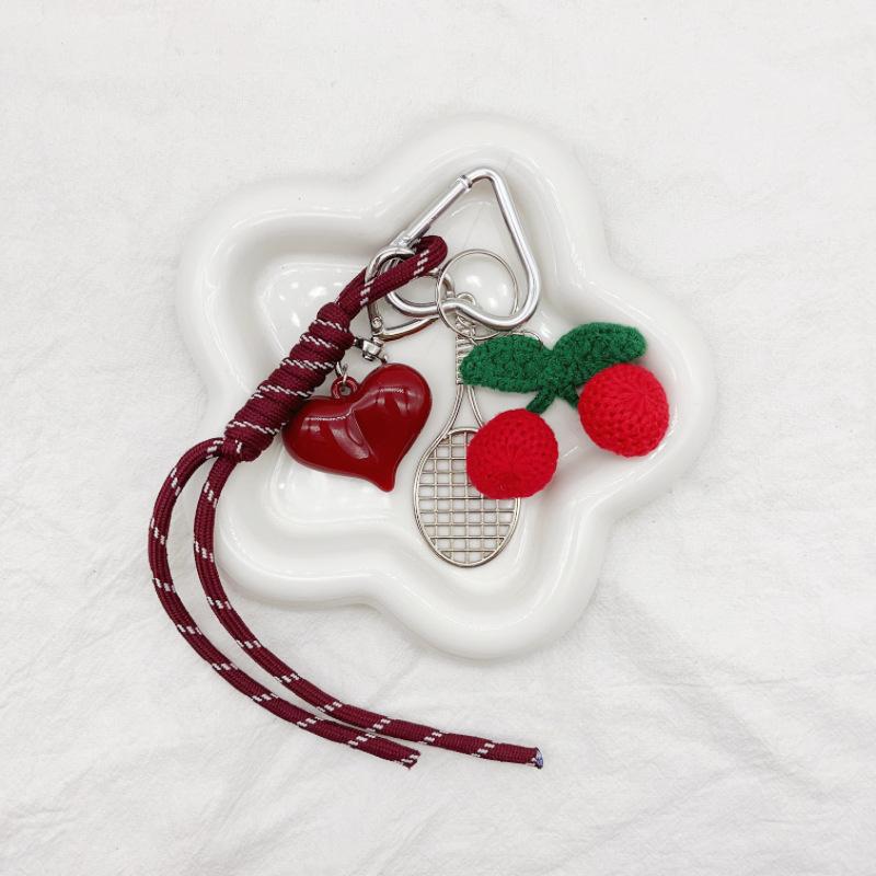 

Yogodlns Cute Cherry Mini Backpack Hanging Handbag Pendant Bag Pendant Bags Accessories one size вина червоного кольору