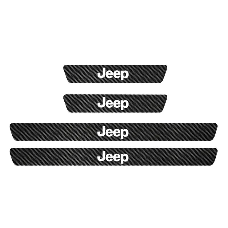 Dla Jeep 4/8/12 SZT Naklejka na próg drzwi samochodu Naklejka ochronna przed zarysowaniami na miseczkę klamki drzwi Dla Jeep Wrangler Renegade Wrangler