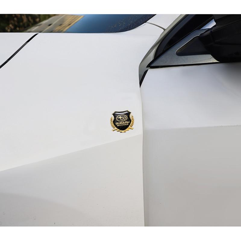 2Pcs 3D Metal Car Logo Stickers Auto Body Decorative Emblem Badge For Subaru Impreza Legacy WRX STI Forester Outback Crosstrek VV999