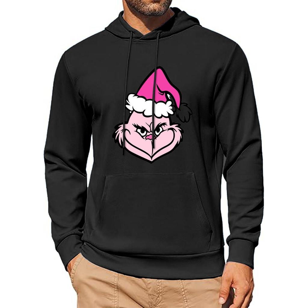 Men's Print Hooded Sweatshirt Long-Sleeve Casual Pullover Hoodie Hooded Sweatshirt