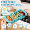 Forma de Gelo de Silicone com Tampa - Molde Congelador de 4 Cubos para Sopa Congelada Caseira e Armazenamento de Alimentos