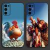 Cock Rooster Chicken Phone Case For Samsung S24,S21,S22,S23,S30,Ultra,S20,Plus,Fe,Lite,Note,10,9,5G Black Soft Cover