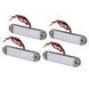 4PCS LED Interior Side Marker Lights 12V Stable PC Material Suitable for RV Ships Yachts