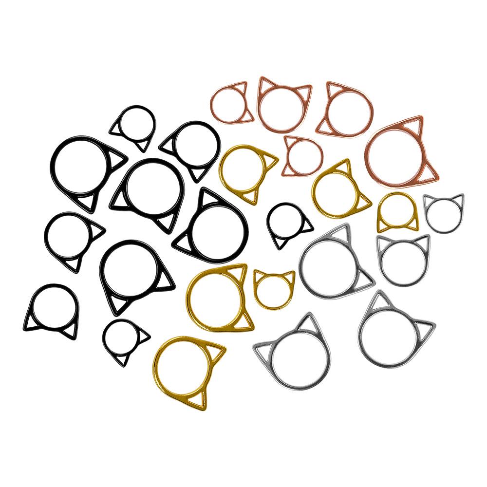 Mickey & Flower Metal Spiral Stitch Markers Set for Knitting