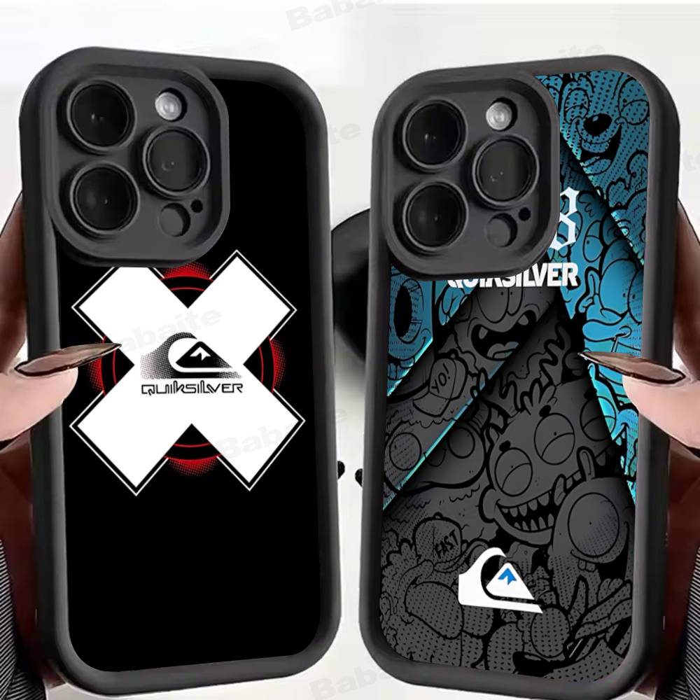 Surf Brand Q-QuiksilverS Logo Phone Case For IPhone 17 16 15 14 Plus 13 12 11 Pro Max Silicone Cover