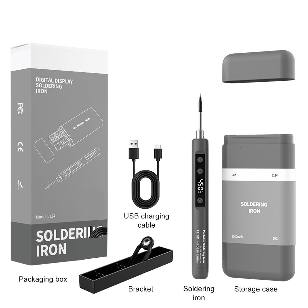 USB Intelligent Temperature Adjustable Soldering Iron Type C Interface Wireless Temperature Adjustable Mini Soldering Iron