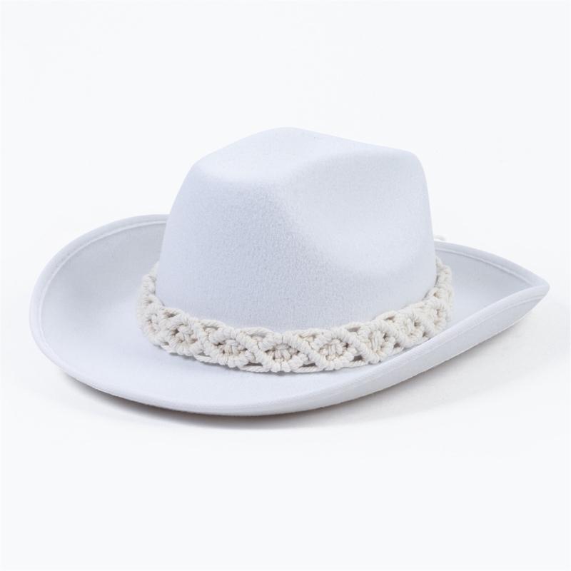 Fedoras Cowboy Hat Black Wide Brimmed Cowboy Hat Surprise Gift for Boyfriend