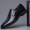 Men's Elevating Dress Shoes British Style Pointed Toe Cowhide Leather Soft White Formal Business Footwear