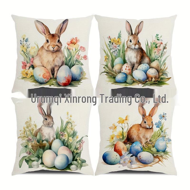 Popular Easter Cartoon Rabbit Sofa Cushion Cover for Home Decoration