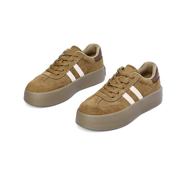 Thick-soled Women's Casual Sports Shoes Spring and Autumn New Student Versatile German Training Board Shoes Lace-up Forrest Gump Women's Shoes