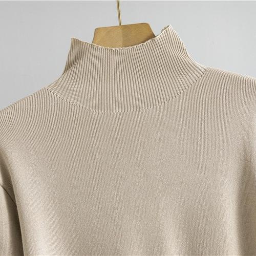 Set da 3 Pezzi Completi Pantaloni Donna Maglione Dolcevita a Maglia Pantaloni Dritti a Maglia Sciarpa a Maglia Set Tre Pezzi Autunno Inverno Casual Maglia Pantaloni a Gamba Larga Set Tre Pezzi
