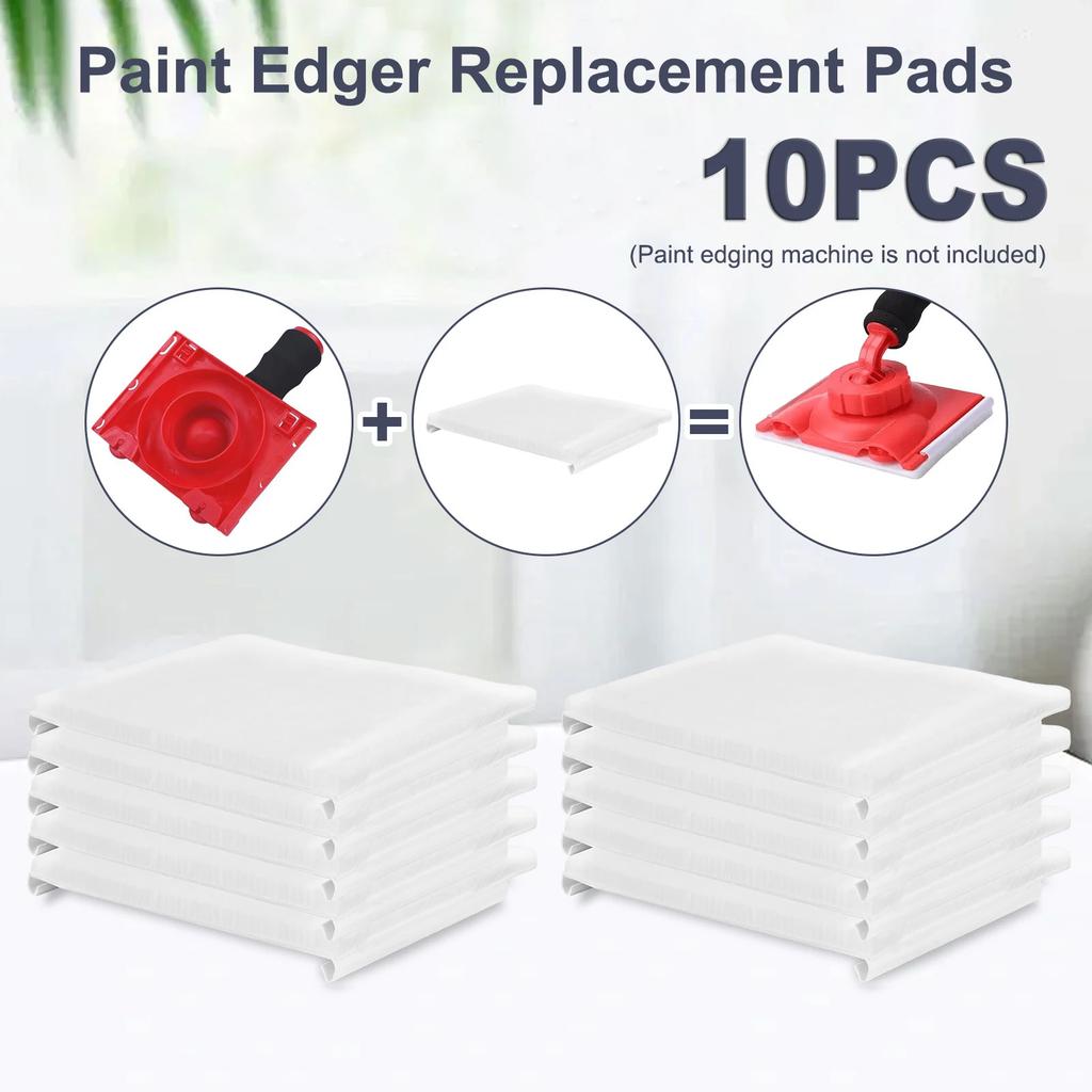 10 st Målningskantverktyg Ersättningsdynor Nylon Täta Borst Hörn Målardynor Resilienta Trim Målningsverktygsdynor för Väggar Tak