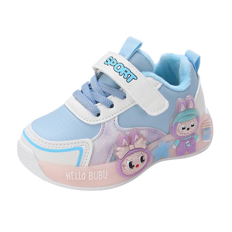 Dziecięce Buty do Biegania ze Skóry z Postaciami z Kreskówek - Koreański Styl Jesień/Zima 2025 Codzienne Trampki dla Maluchów i Uczniów