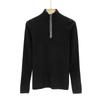 Women's Casual Slim Fit Long Sleeve 100% Wool Half-Zip Sweater for Autumn and Winter