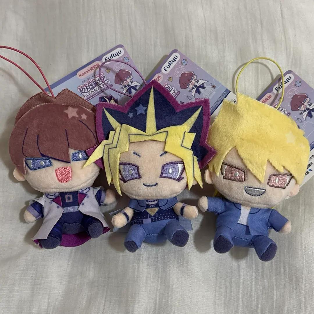 Yu-Gi-Oh x Sanrio Dark Yugi Seto Kaiba Katsuya Jonouc Plush Mascot set 3