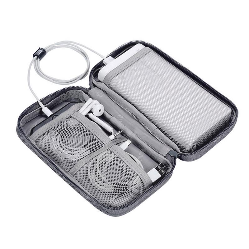 Storage Bag Carrying Box for Case Organizer Cover Pouch Shockproof Travel for Case for Power Bank Earphone USB Data Cabl
