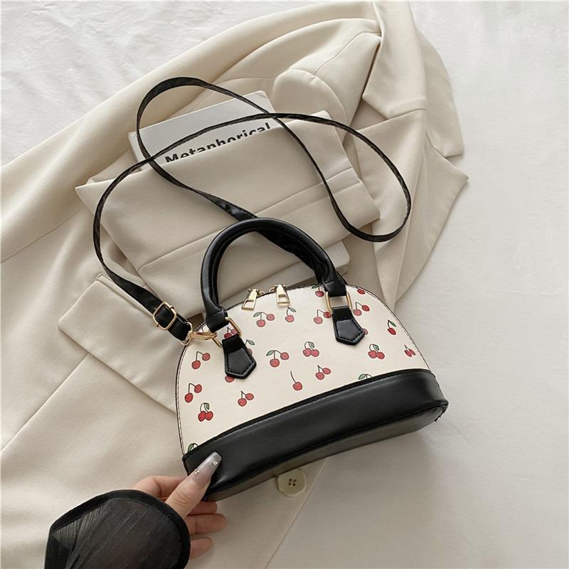 

Simple and sweet printed bag messenger bag women s new versatile little cherry shoulder armpit bag handbag nv