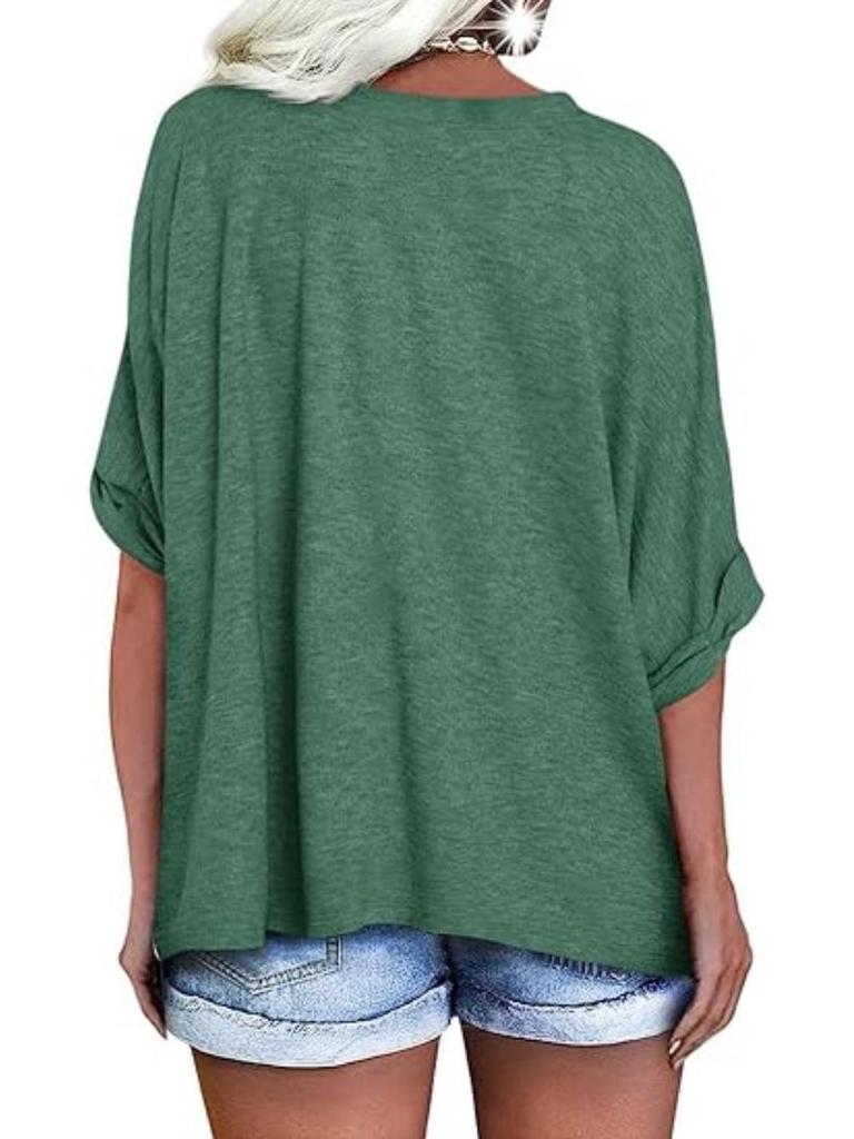 2024 European & American Women's Plus Size Casual Short-Sleeve Loose T-Shirt