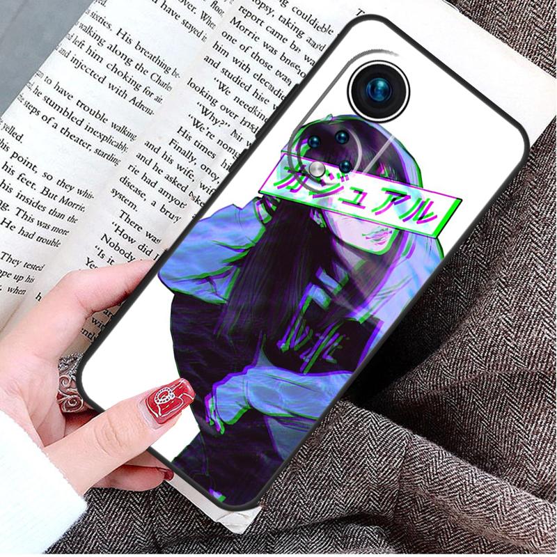 Sad Girl Japanese Anime Case For Honor Magic 8 Pro 5 6 7 Lite Honor 400 200 50 70 90 X9d X9c X9b X9a X8b Win RT Cover