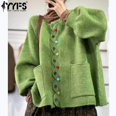 Plus Size Women's Fashion Casual Solid Color Print Fall Winter Long Sleeve O-Neck Sweaters