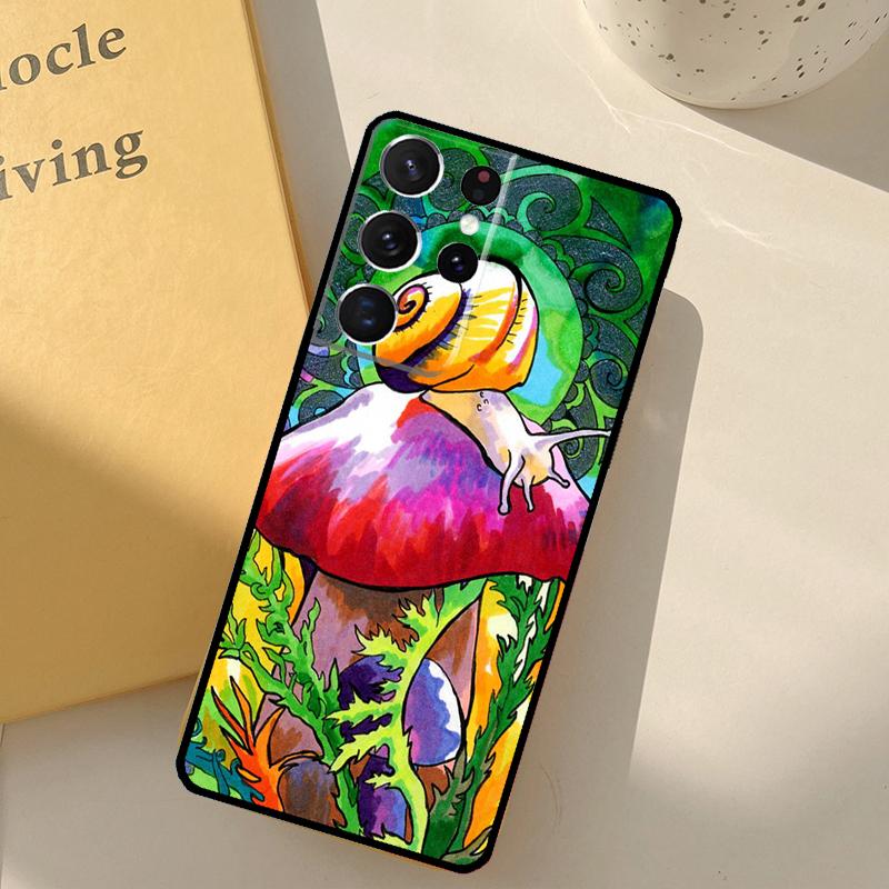 Trippy Psychedelic Mushrooms Phone Case For Samsung Galaxy S25 S20 S21 S22 S23 S24 Ultra S9 S10 Plus S24 FE Cover Shell
