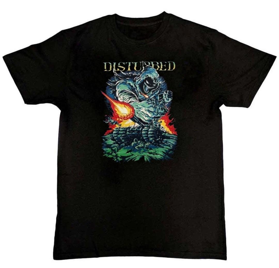 VTG Disturbed Band Album Graphic Print Mens T-Shirt S